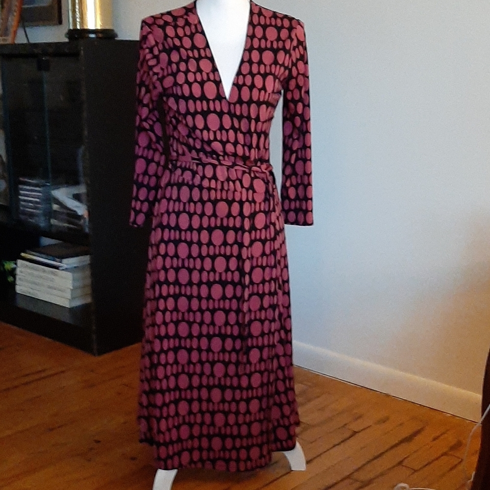 Apt 9 red and black wrap dress